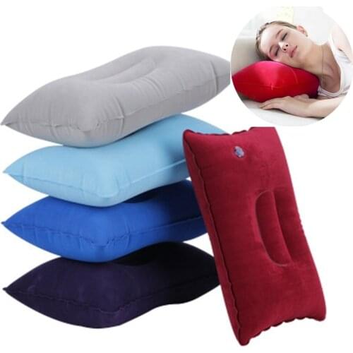 Portable Ultralight Inflatable Pillow PVC Nylon Air Pillow Sleep Cushion Travel Bedroom Beach Car Plane Head Rest U Shaped