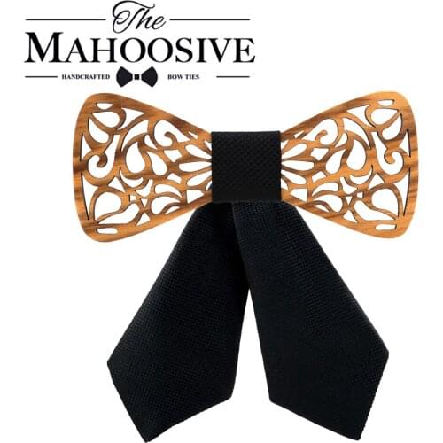 School Girl Uniform Wooden Bow Tie Students Cute Bowknot Necktie Adjustable necktie for female and kids gift for christmas