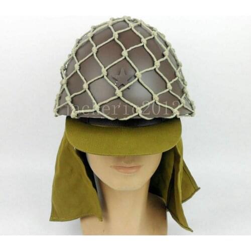WWII JAPANESE COMBAT STEEL TYPE 90 HELMET WITH COVER NET CAP CLASSICAL REPRO OUTDOOR Military collect WW2