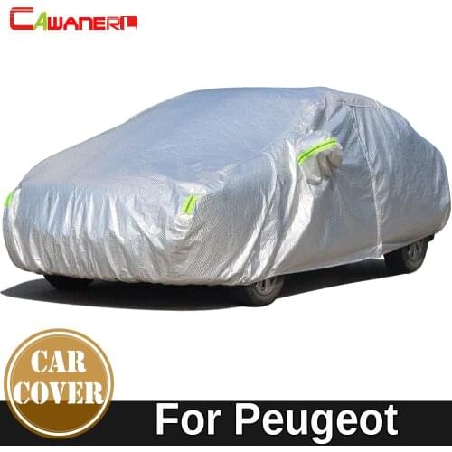 Cawanerl For Peugeot 3008 307 308 Thicken Car Cover Outdoor Indoor Sun Snow Rain Hail Protection Inner Cotton Cover Waterproof