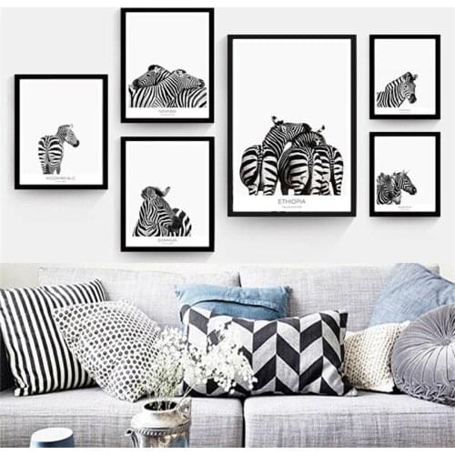 Zebra Animal Living Room Picture Decorative Print Home Decor Wall Art Nordic Canvas Painting Modern Minimalist Art Painting