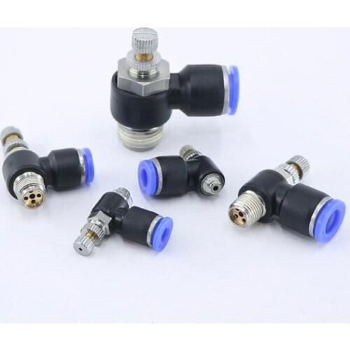 1pcs Pneumatic SL Series Pneumatic Throttle Speed Controller Valve Male Thread cylinder throttle valve