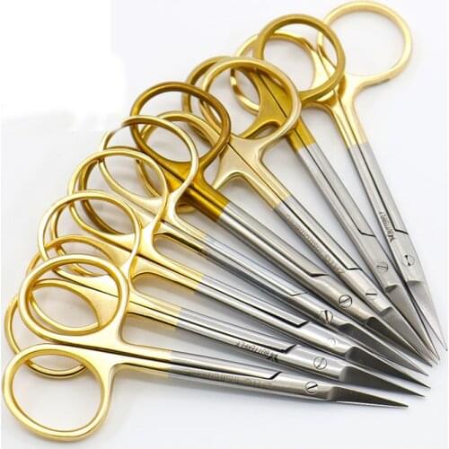 2pc/set Double Eyelid Scissors Open Eye Scissors Double Eyelid Tools 10cm Handle Scissors