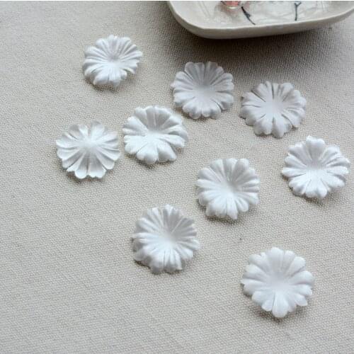 20 Pieces/lot Width 3cm White Flower Embroidery Ruffle Lace Applique Floral Sew On Patches For Wedding Dress DIY Decoration