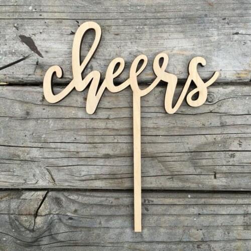 20pcs Cheers wedding anniversary cake toppers cake wedding topper