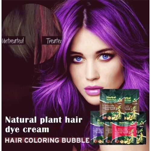 3/6pcs Herbal Hair Coloring Bubble Hair Dye Shampoo Nature Plants Coloring Conditioner No Damage to Hair Easy to Use SSw