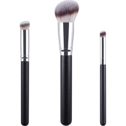 3pc Soft makeup brush set Powder Blush Foundation Lady Makeup Brush Cosmetic Tool Make Up Tool Facial