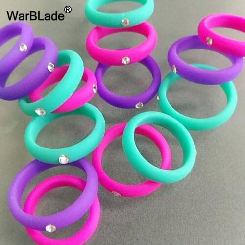 5mm Size 4-9 Food Grade FDA Silicone Ring Hypoallergenic Crossfit Flexible Rubber Finger Rings with For Women Wedding