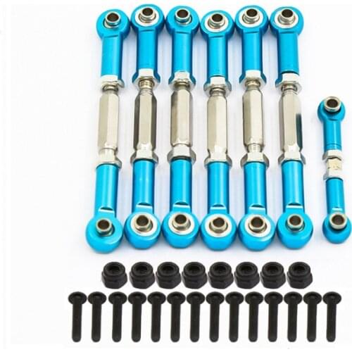 7PCS/set Upgraded Metal Full Car Pull Rod Modified Accessories For TRXXAS SLASH 2WD