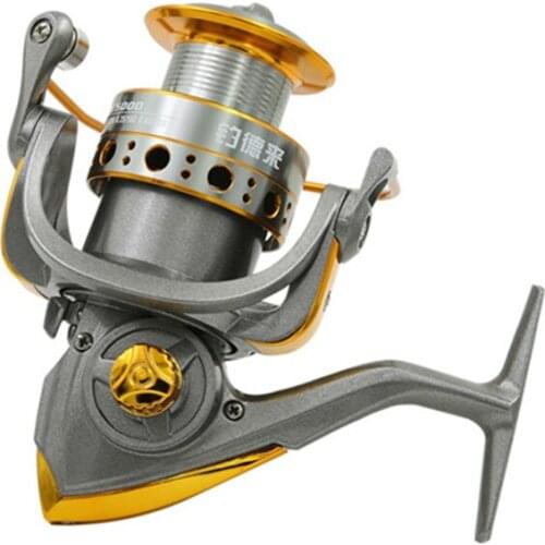 ACEXPNM Fishing Reel All Metal Spool Spinning Reel Max Drag Alloy Wooden Handle Line Spool Saltwater Fishing Accessories