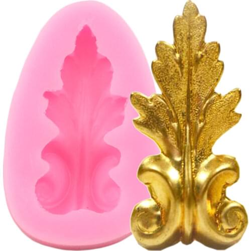 Acanthus Leaf Silicone Molds Chocolate Candy Mold Leaves Cupcake Topper Fondant Cake Decorating Tools Jewelry Resin Clay Moulds