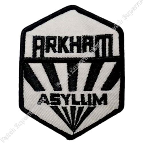 Arkham Asylum Sanatorium TV Movie Embroidered LOGO Iron On Patch Goth Clothes Punk Rockabilly Custom patch available