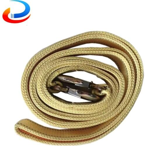 Car tow rope 4 meters 6 tons double-layer thick cross-country trailer binding belt tensioner pull car rope traction rope