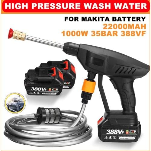 1000W Wireless High pressure Car Washer wash machine sprayer Water Gun portable shower pump outdoor camping shower For MiKITA