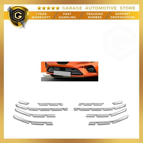 For Renault Clio 5 Stainless Steel Chrome Front Bumper Molding 10 Prç. 2019 and Üze