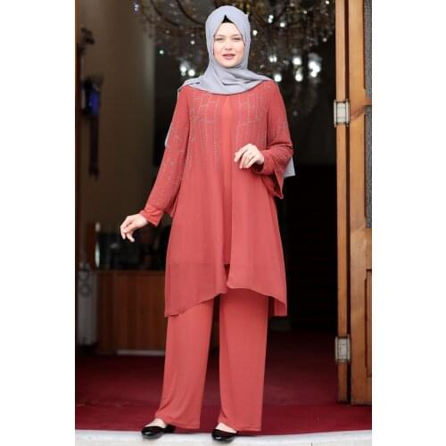 1188 Islamic womens clothing Muslim long dress Suit Hijab dress Double Hijab Suit Hijab Tunic and Pants Djellaba Turkey dubai