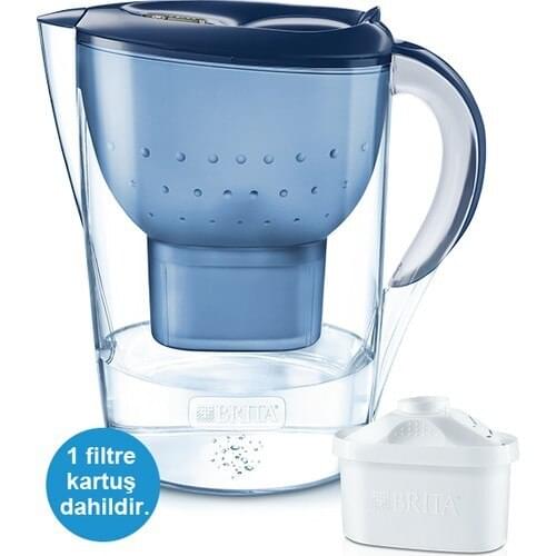 Brita Pitcher Marella Xl 3.5 L Blue Clean Water Healthy Hygiene Practical Easy To Use