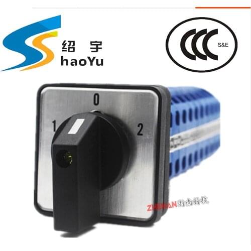 LW28-20 AC 660V 20A The 10 level 40 Screw Terminal 3 Position Electric Rotary Selector Cam Changeover Switch
