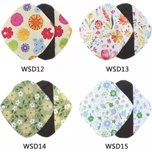Reusable Cloth Sanitary Menstrual Pads Washable Panty Liner Bamboo Charcoal Cloth Mama Menstrual Sanitary Pads Vagina Care