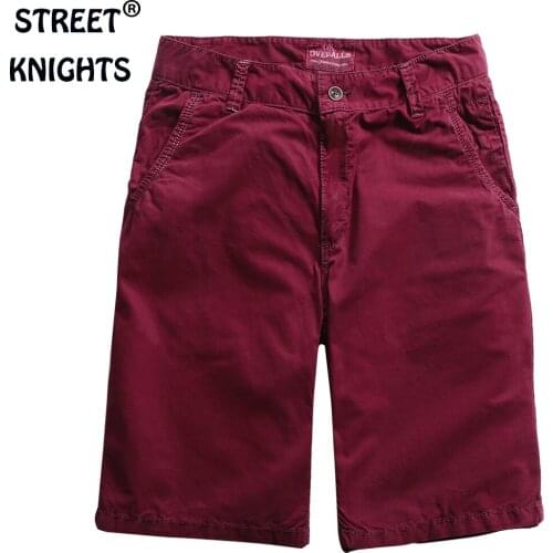 Mens 2021 Summer New Casual Loose Pure Color Leisure Shorts Men 100% Cotton Street Knee-Length Beach Shorts