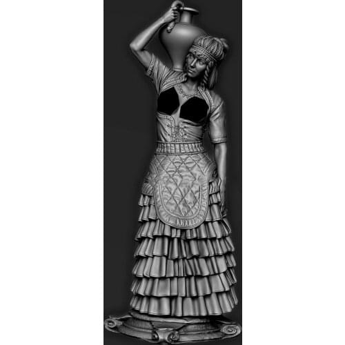 New Unassembled 1/32 ancient woman warrior stand Resin Figure Unpainted Model Kit