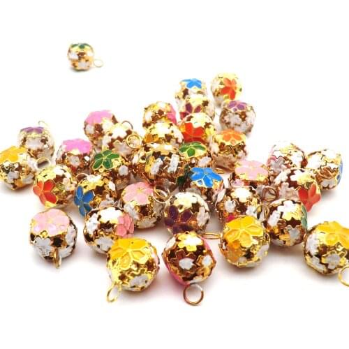 Wholesale 100Pcs Colour Pet Cat Dog Bell Collar Accessories Party Decoration Pendant 14mm Candy Color Bells DIY Pet Toy
