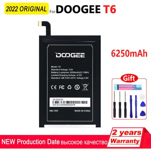 100% Original 6000mAh For Oukitel K6000/ Oukitel K6000 Pro / Ulefone Power / DOOGEE T6 / DOOGEE T6 Pro / Homtom HT6 Batteries