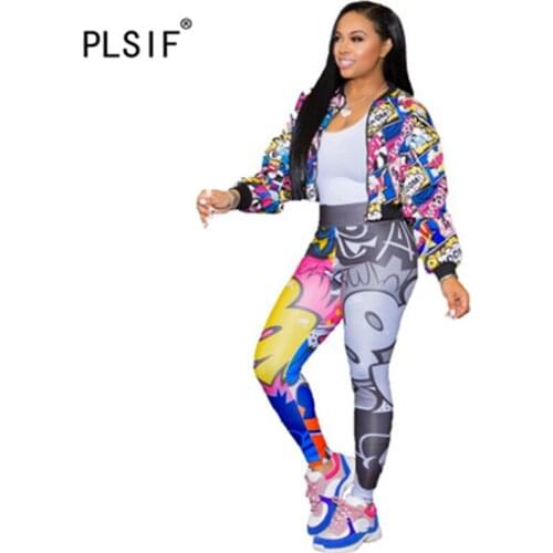Fall Winter Women Slim Jacket Cute Cartoon Print Long Sleeve Sexy Coats Ladies Casual Streetwear Tops