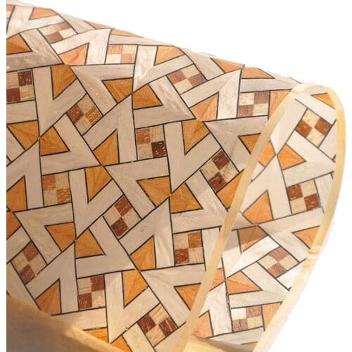 Puzzle Wood Veneer Yosegi Maple Diamond Pattern Natural Material For Jewelry Box Door Skin