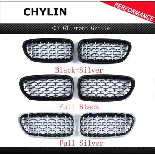 New diamond Style Front Kidney Grille For BMW 5 series GT F07 530d 535i 550i Grille Front Bumper Grill Car Styling 2010-2017