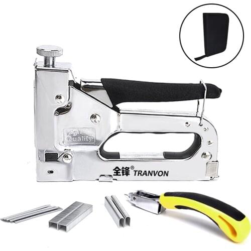 Staple Gun Heavy Duty Staple Gun 3 in 1 Manual Nail Gun with Staple Remover and 3000 Staples for DIY Home Decoration Furniture