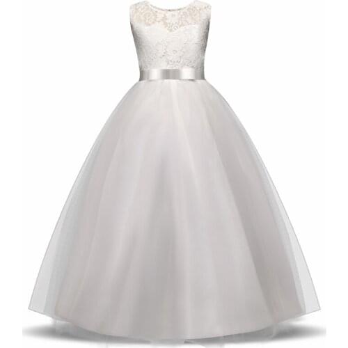 Girl Princess Dress Tutu Party Flower Girl Dresses Tulle Lace Long Girl Dress Wedding Dresses For Kids Children Formal Clothes