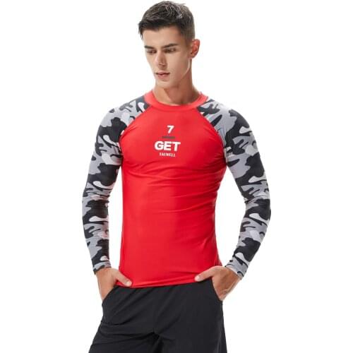 UV Protect Surfing Rash Guard Men Swimwear Long Sleeve Swimsuit Mens Rashguard Surf Shirt For Swimming Sailing Diving Wetsuits