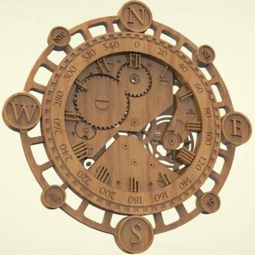 3d model relief for cnc in STL file format Clock_31