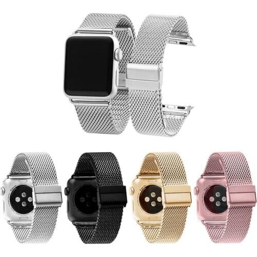 Stainless Steel Milanese Loop Watchband For Apple Watch Series 1/2/3 42mm 38mm Bracelet Strap for iwatch series 4 40mm 44mm