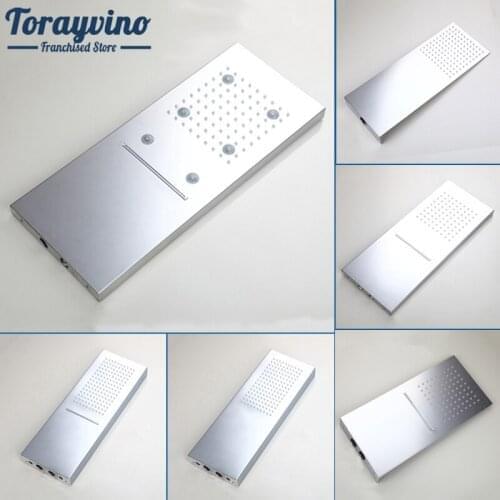 Luxury New Shower Head cabezal de ducha led Chrome Rainfall Square Stainless Steel Bathroom Shower Wall Mounted shower Overhead