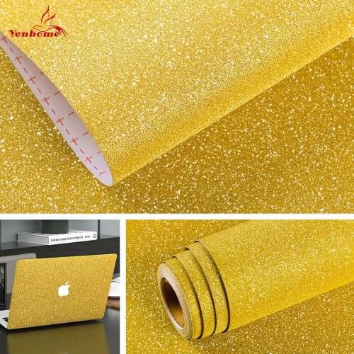 Modern Fashion Glitter Wallpaper Self Adhesive Bedroom Kitchen Wall Sticker Cupboard Shiny Gift Package Home Decoration Decals