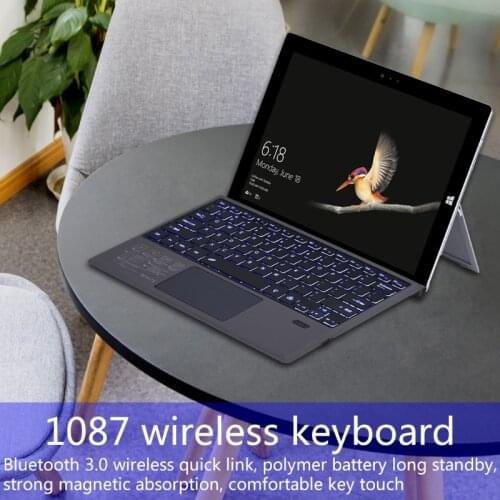Ultra-thin Trackpad Wireless Bluetooth Keyboard Built-in two-button Trackpad type-c For Microsoft- Surface Go/Go 2 With Backligh