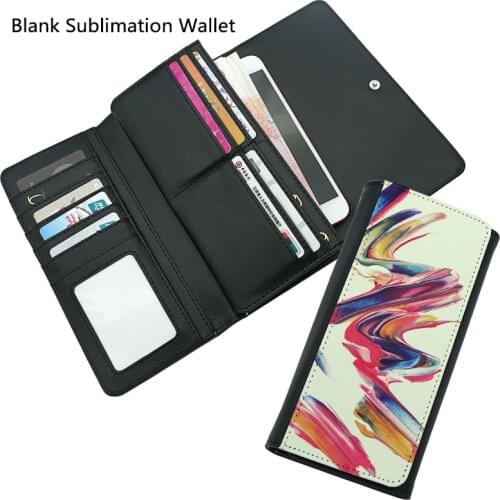 High Quality 2pcs/lot Blank Sublimation Leather Wallet Purse Women for Hot transfer Printing Leather Case Blank consumables DIY