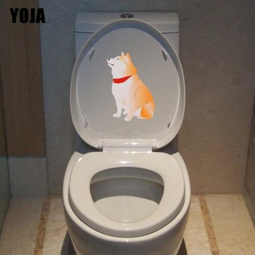 YOJA 15*21.8CM Shiba BedRoom Home Decor Toilet Sticker Wall Decal Pet Dog T3-0577