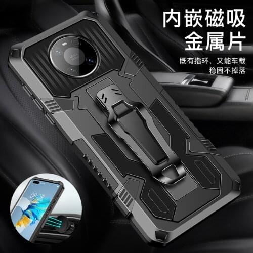 Huawei Mate 40 30 Pro Plus Shell Hard PC Shockproof Armor Bumpe Hybrid Stand Back Cover For Huawei P40 Pro P30 Lite E Phone Case