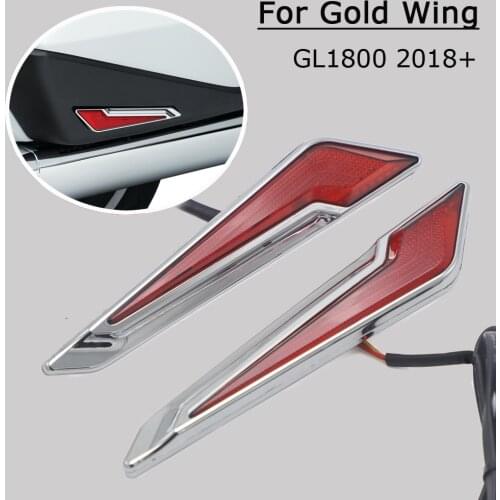 Gold Wing Turn Signal Side Saddlebag Inserts Chrome LED Marker Light Decorative Lamp For HONDA Goldwing 1800 GL1800 F6B 2018-UP