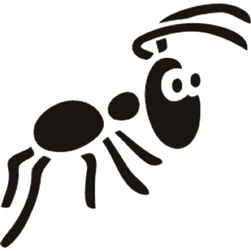 12cm*12cm Creative Ant Auto Window Wall Bumper Sticker Pvc Car Cute and Interesting Fashion Decal Can Be Customized Color