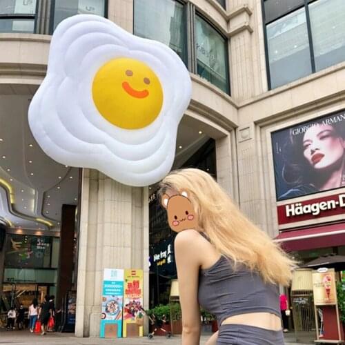 2 Meters Inflatable Fried Egg for Foods Festival Party Decoration / Egg Balloon Toys