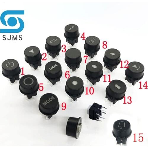 2Pcs 8*8*8.5mm DIP-6P With Light LED Tactile Micro Push Button Momentary Switch + Can transmit light Round button Switch Cap