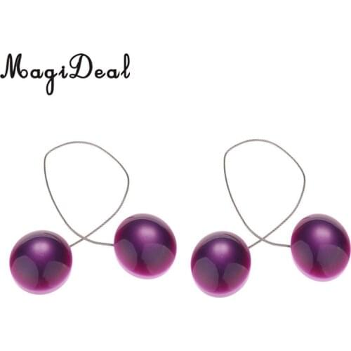 2x Magnetic Ball Curtain Buckle Holder Tieback Tie Backs Home Decor Purple