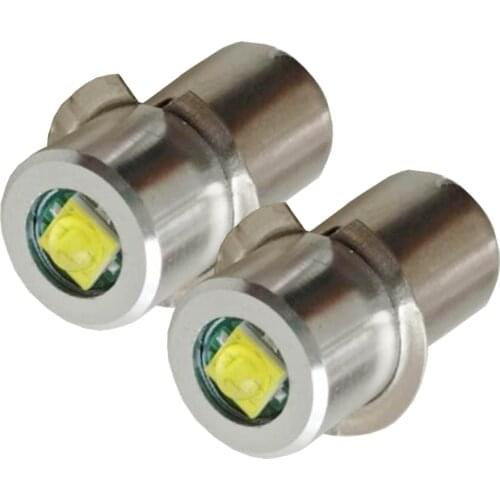 2X P13.5S Base LED Upgrade Bulb for Maglite Replacement Bulbs Conversion Kit for C/D Flashlights Torch 3V-24V DC 3V 4.5V 6V 18V