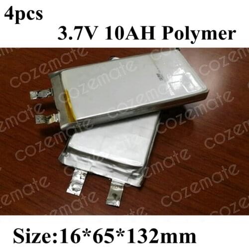 4pcs 3.7v 10Ah Li Polymer Batteries Battery Li 10ah Not 3.2v Lifepo4 10ah / for 14.8v Battery Pack Cordless Power Tool Batterie