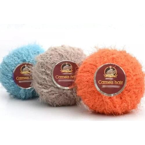 Wholesale 50g/ball DIY Wool Cashmere Blended Soft Camel Hair Yarn Silk Cotton Yarn Yarn Hand Knitting Crochet Wool Thread