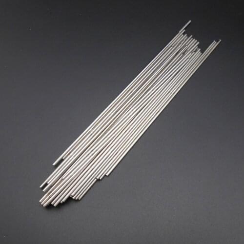 50Pcs X Dia. 2MM X Length 150MM G2*150 #45 Steel Shaft Nickel Plated Surface Technology Building Block Parts 2X150 Toy Car Gear